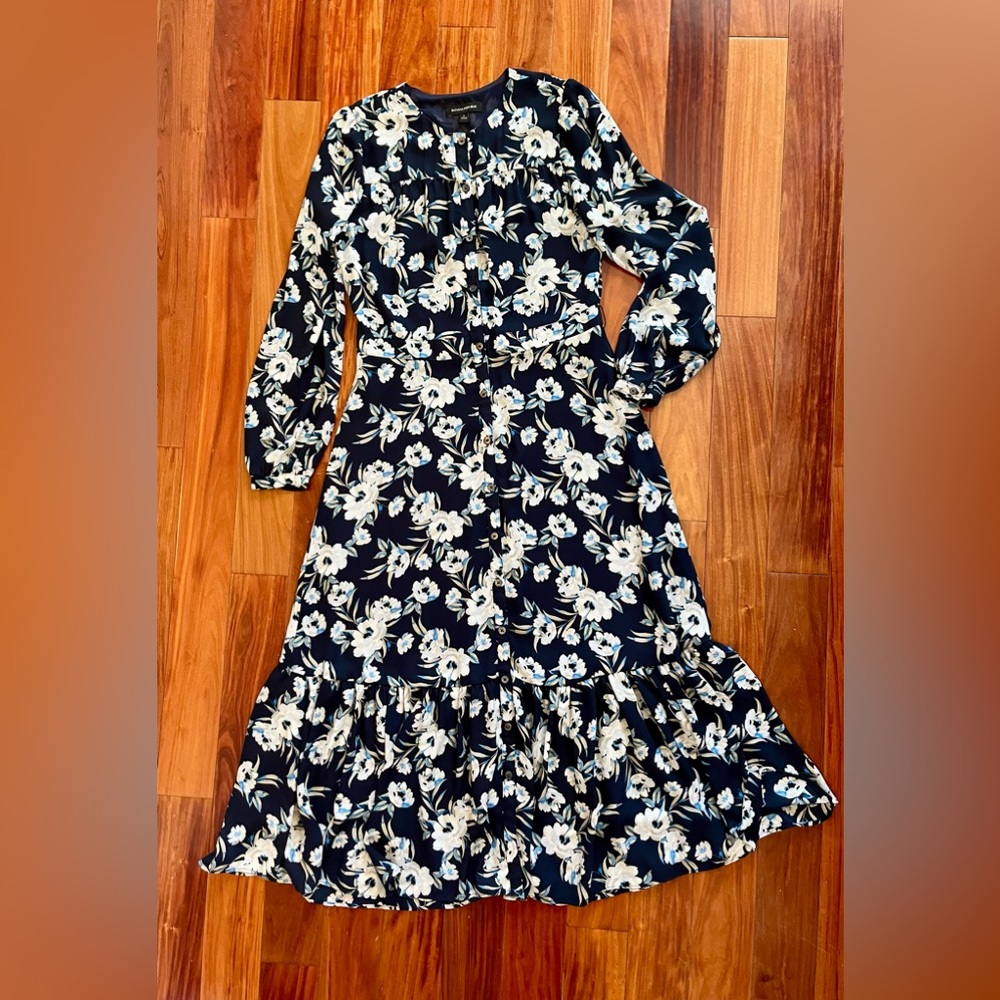 Banana Republic navy floral dress. Sz 6